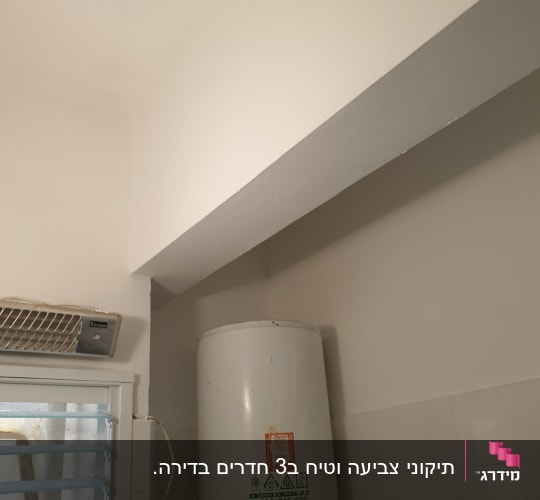 קיר צבוע בלבן עם פינות נקיות